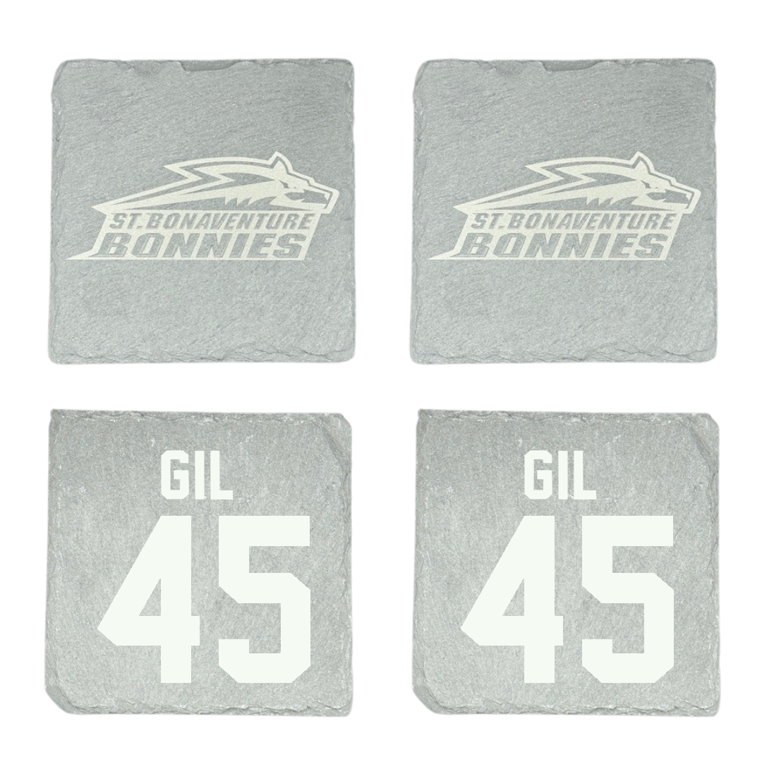 St. Bonaventure University Baseball Stone Coaster (4 Pack)  - #45 Samuel Gil
