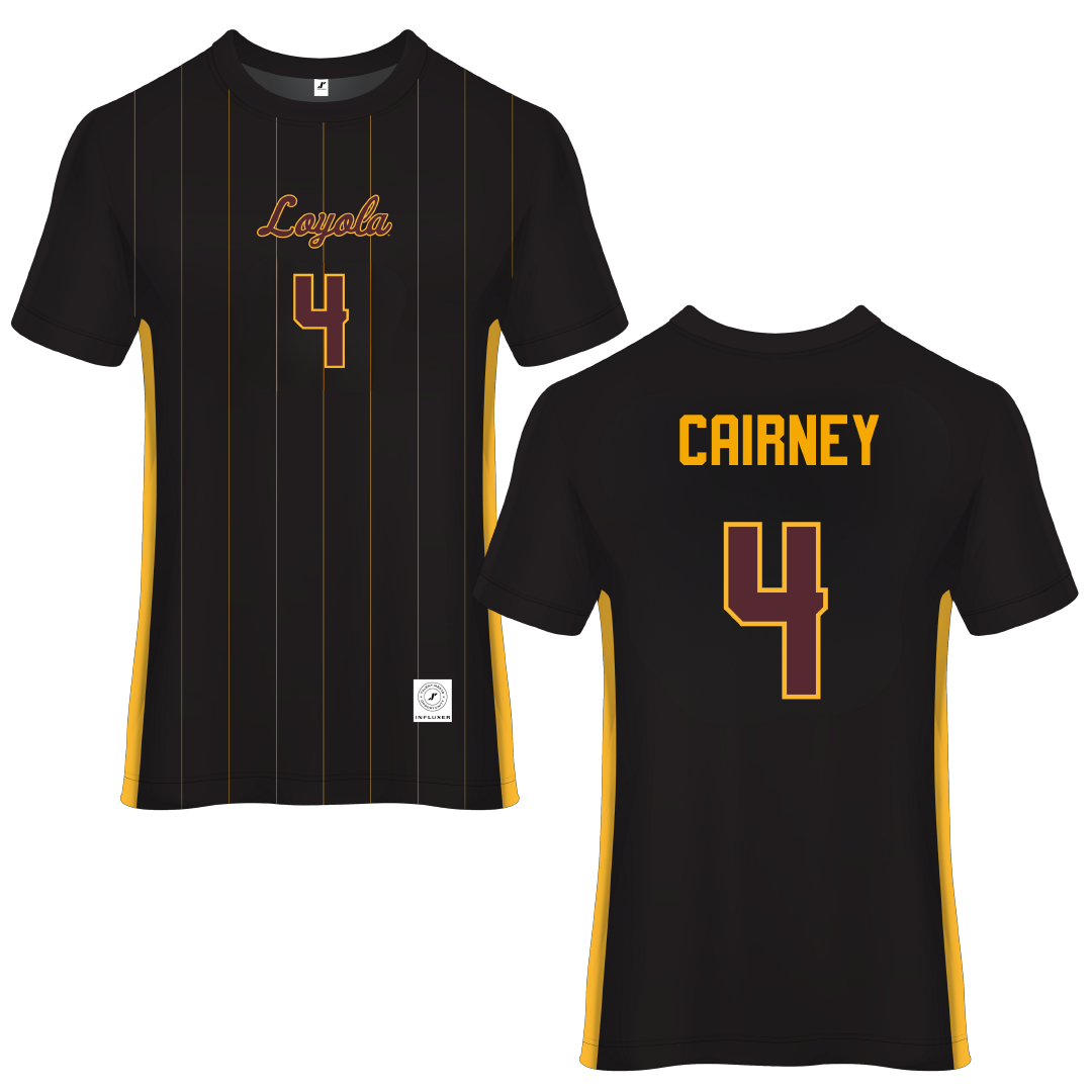 Loyola University-Chicago Black Soccer Jersey - #4 TJ Cairney