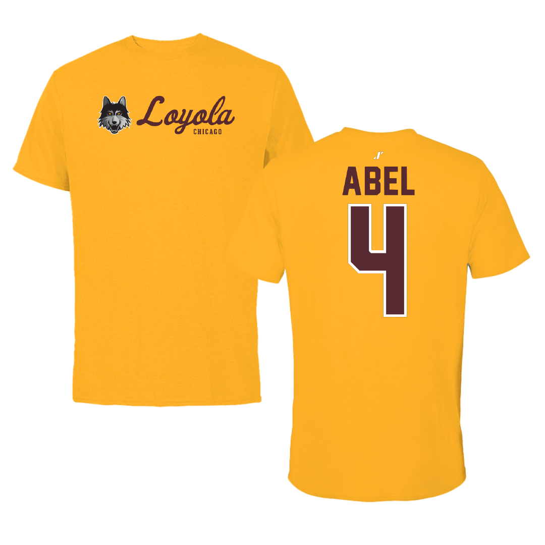 Loyola University-Chicago Soccer Gold General Tee - #4 Alaina Abel