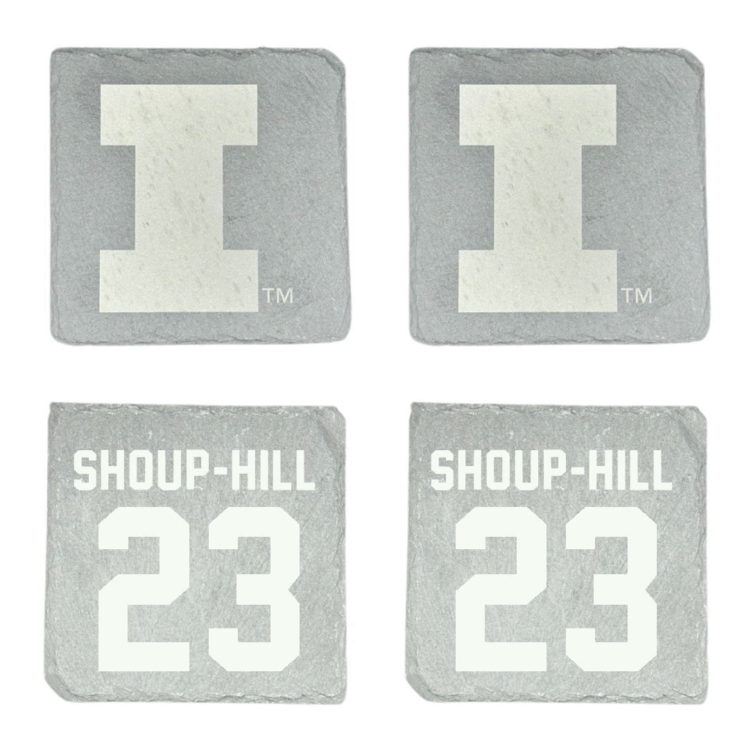 University of Illinois Basketball Stone Coaster (4 Pack)  - #23 Brynn Shoup-Hill