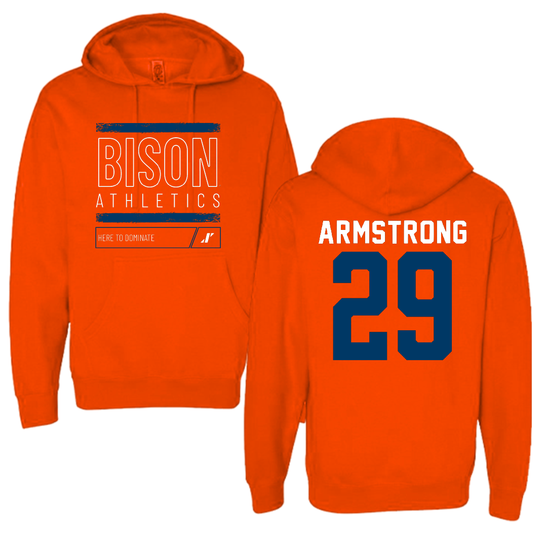 Bucknell University Lacrosse Orange Dominate Hoodie - #29 Thomas Armstrong