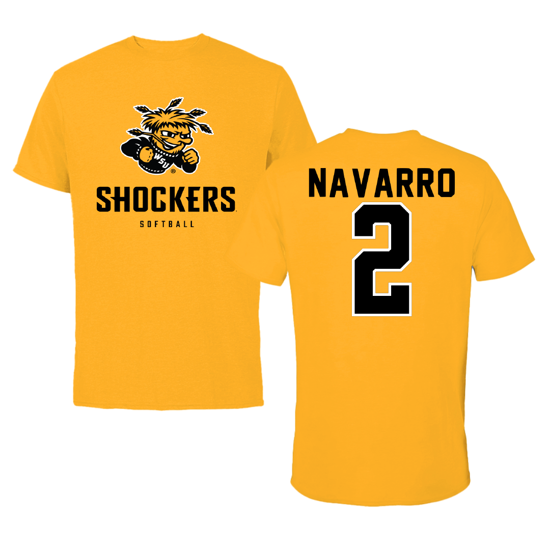 Wichita State University Softball Gold Tee - #2 Makayla Navarro