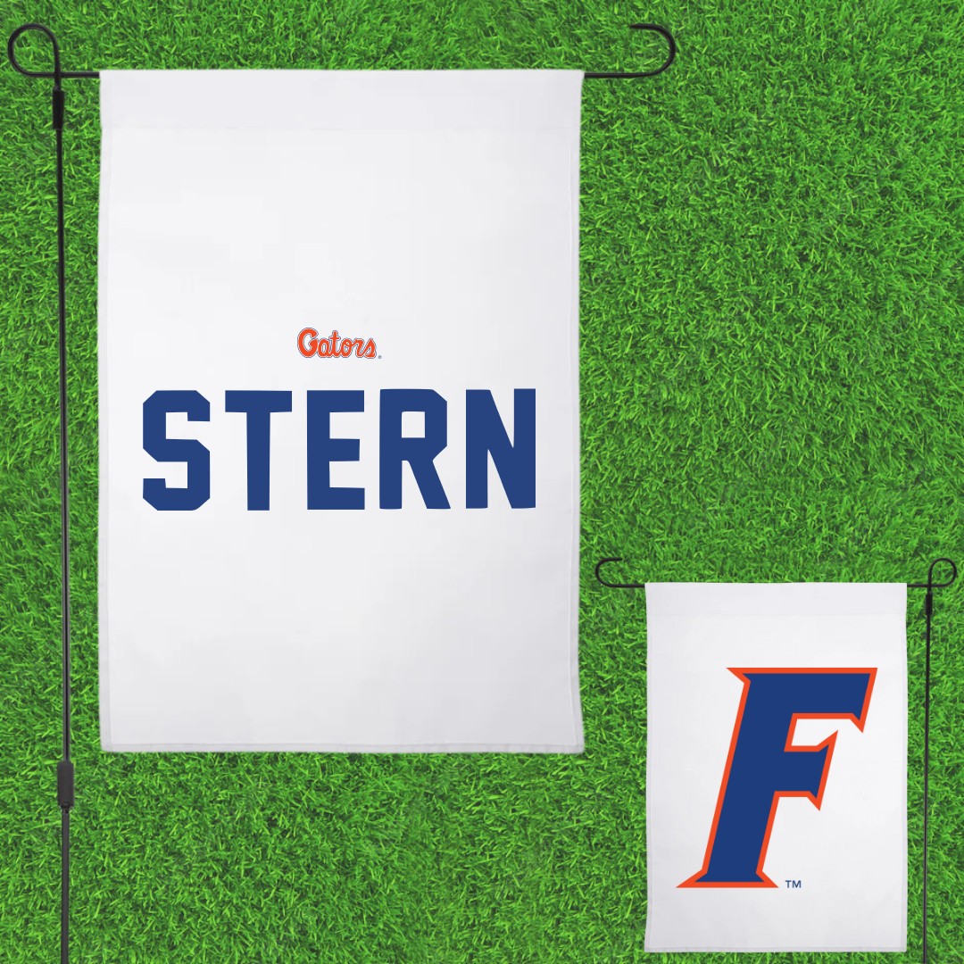 University of Florida TF and XC White Garden Flag - Josh Stern