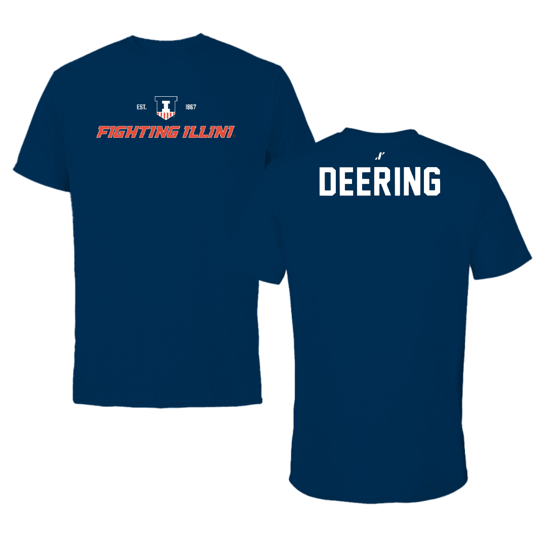University of Illinois TF and XC Navy General Tee - Faith Deering
