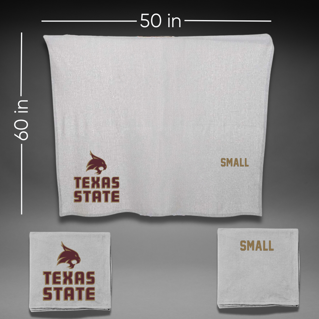 Texas State University TF and XC Gray Blanket - Lauryn Small