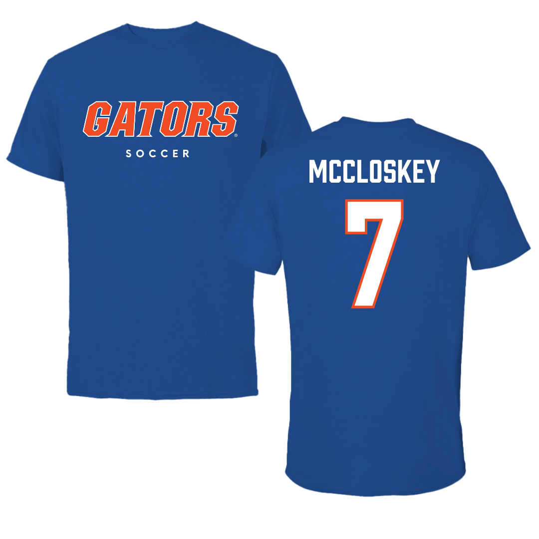 University of Florida Soccer True Royal Tee - #7 Lauren McCloskey