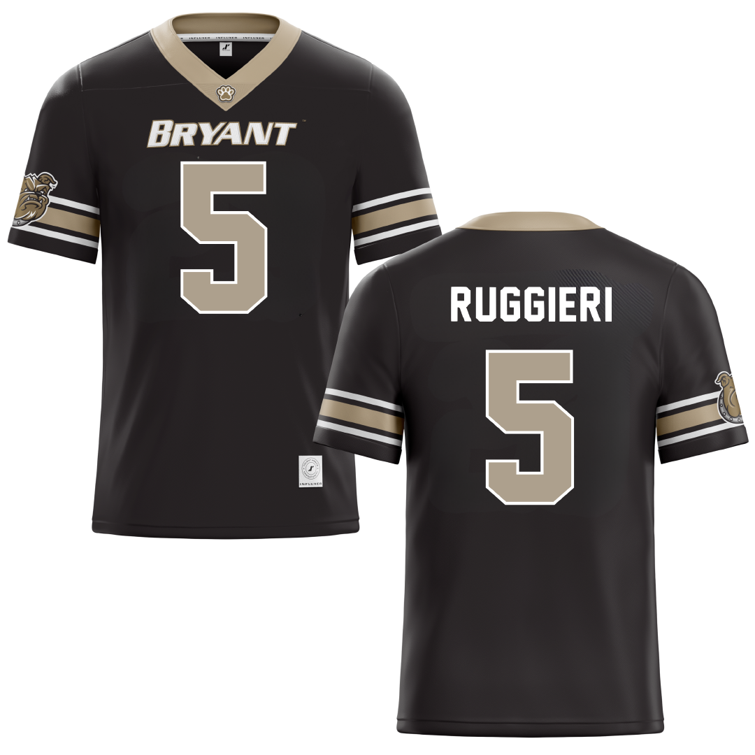 Bryant University Black Football Jersey - #5 Landon Ruggieri