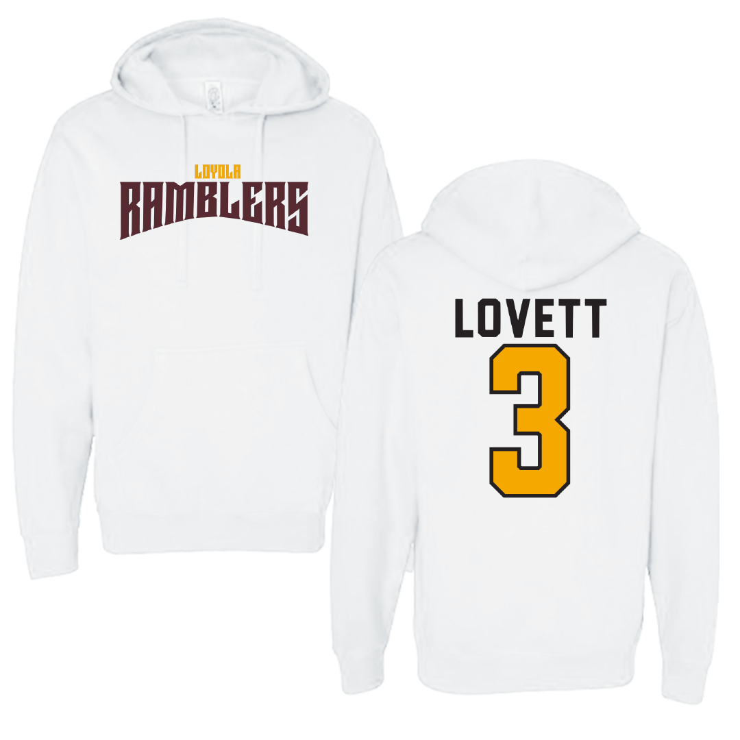 Loyola University-Chicago Volleyball White Classic Hoodie - #3 Olivia Lovett