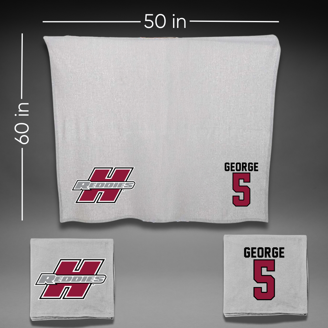 Henderson State University Football Gray Blanket - #5 Elijah George