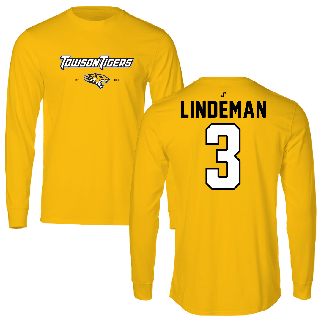 Towson University Soccer Gold General Performance Long Sleeve - #3 Sydney Lindeman