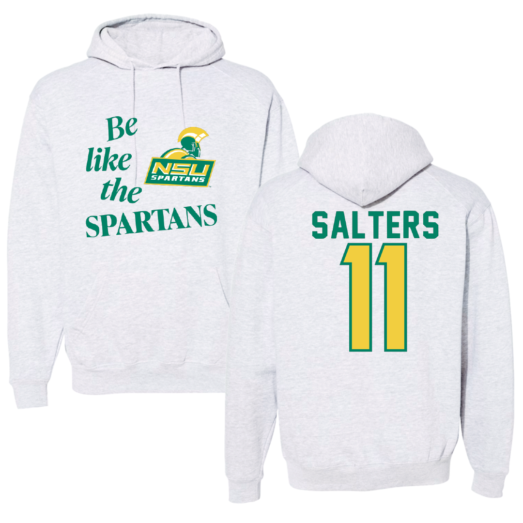 Norfolk State University Baseball Light Gray Be Like Us Hoodie - #11 Ian Salters