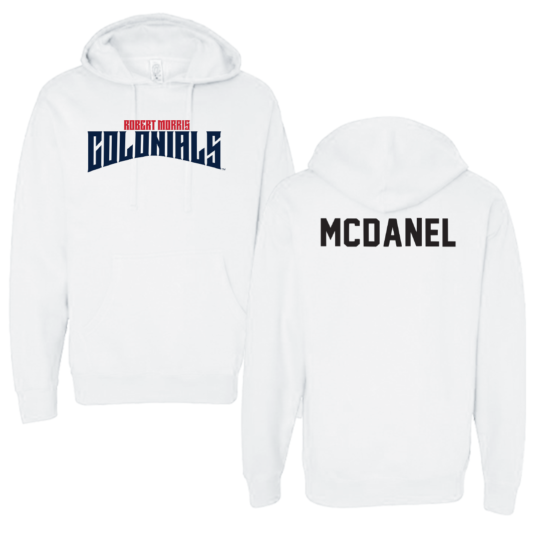 Robert Morris University TF and XC White Classic Hoodie - Hannah McDanel