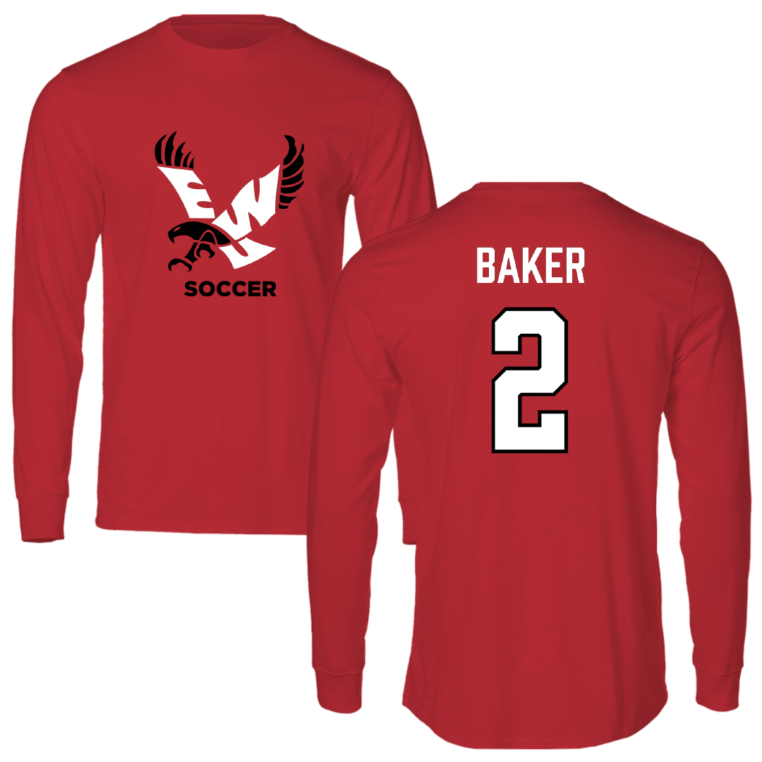 Eastern Washington University Soccer Red EWU Performance Long Sleeve - #2 Lyric Baker
