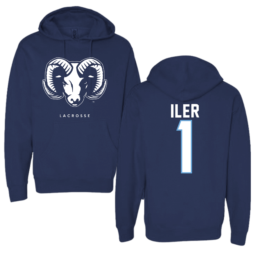 University of Rhode Island Lacrosse Navy Hoodie - #1 Madison Iler