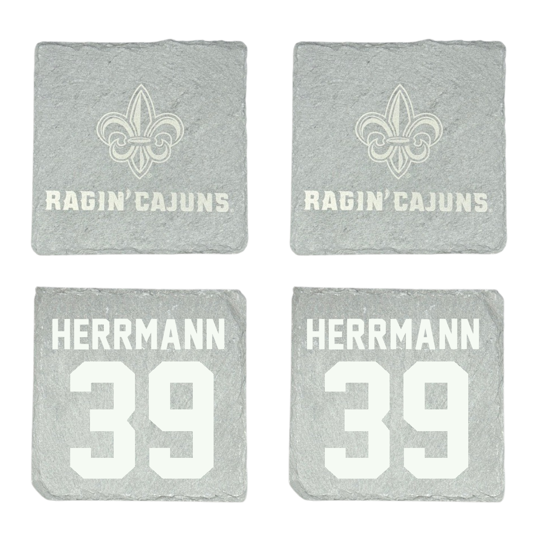 University of Louisiana at Lafayette Baseball Stone Coaster (4 Pack)  - #39 Andrew Herrmann