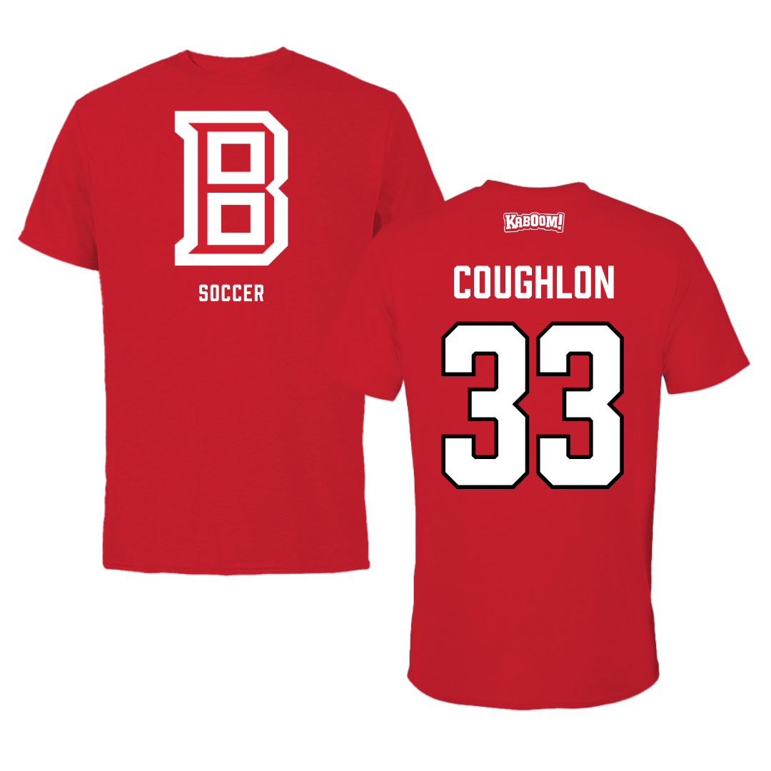Bradley University Soccer Red Block Performance Tee - #33 Mitch Coughlon