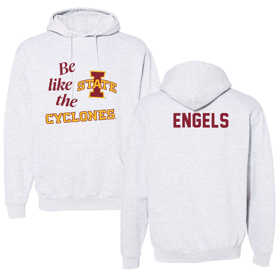 Iowa State University Gymnastics Light Gray Be Like Us Hoodie - Morgan Engels