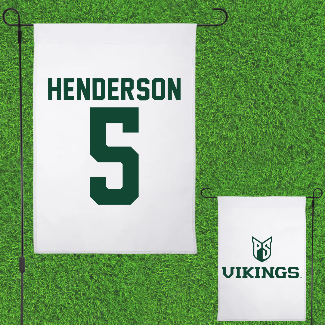 Portland State University Basketball White Garden Flag - #5 Jaylin Henderson