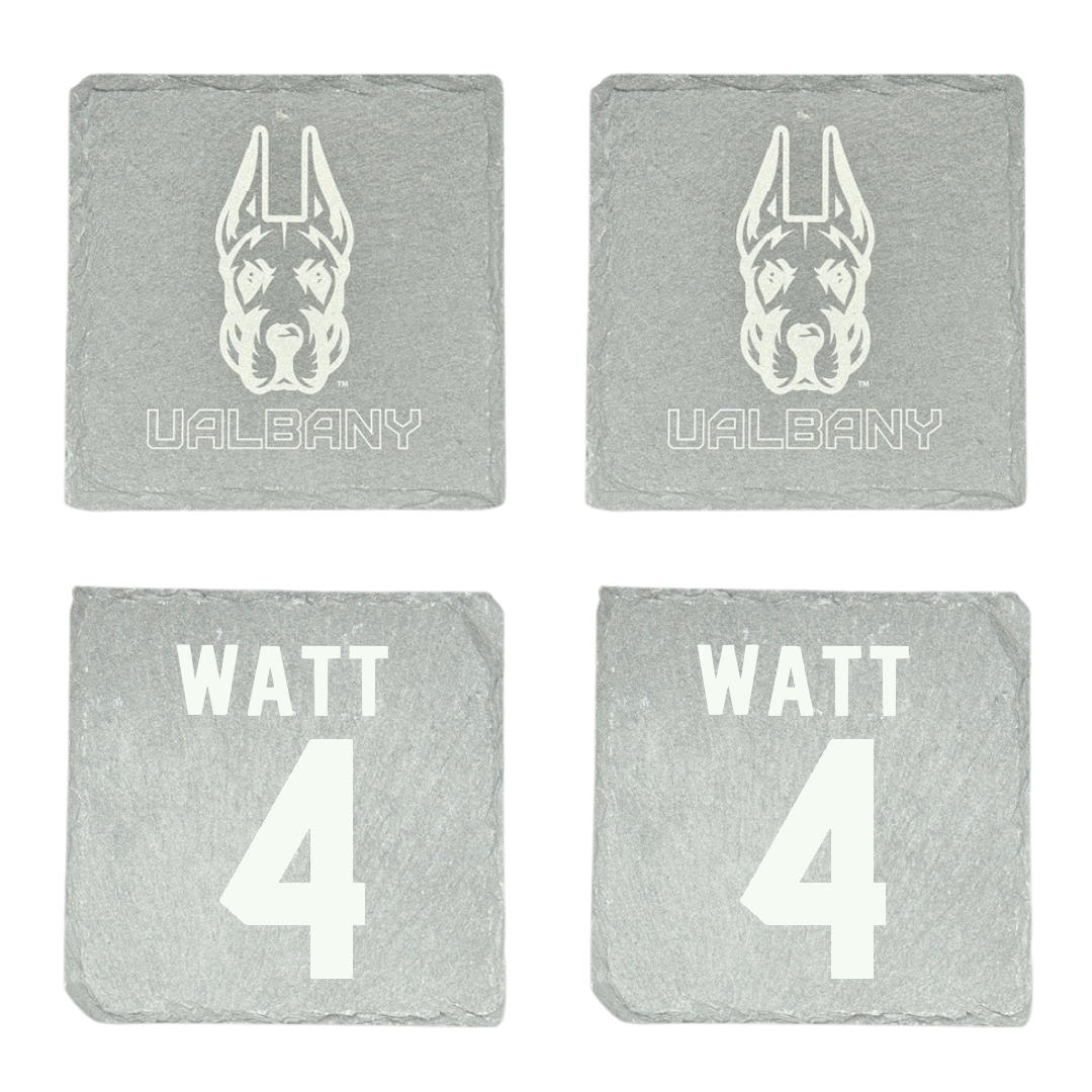 University at Albany Soccer Stone Coaster (4 Pack)  - #4 Lucas Watt