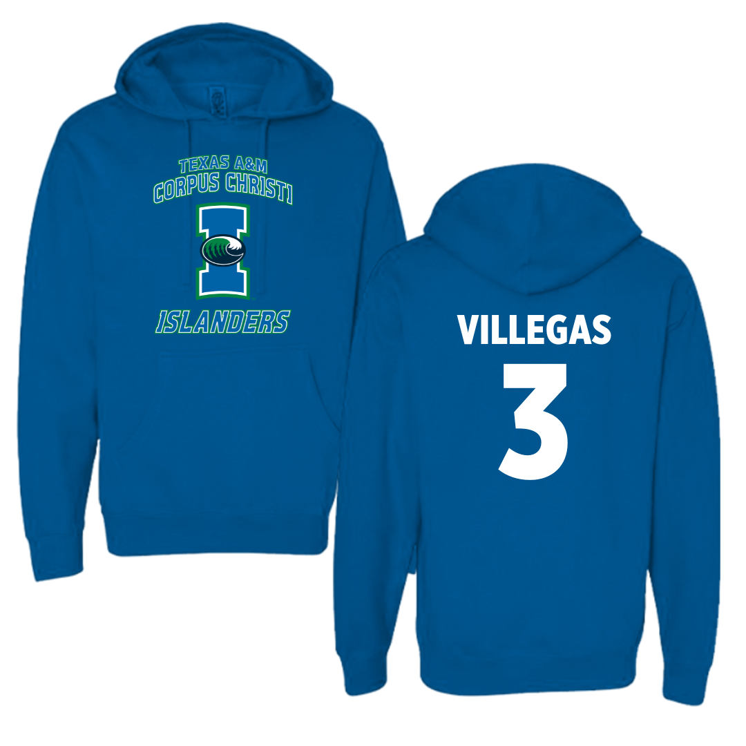 Texas A&M University-Corpus Christi Basketball Blue Hoodie - #3 Christian Villegas