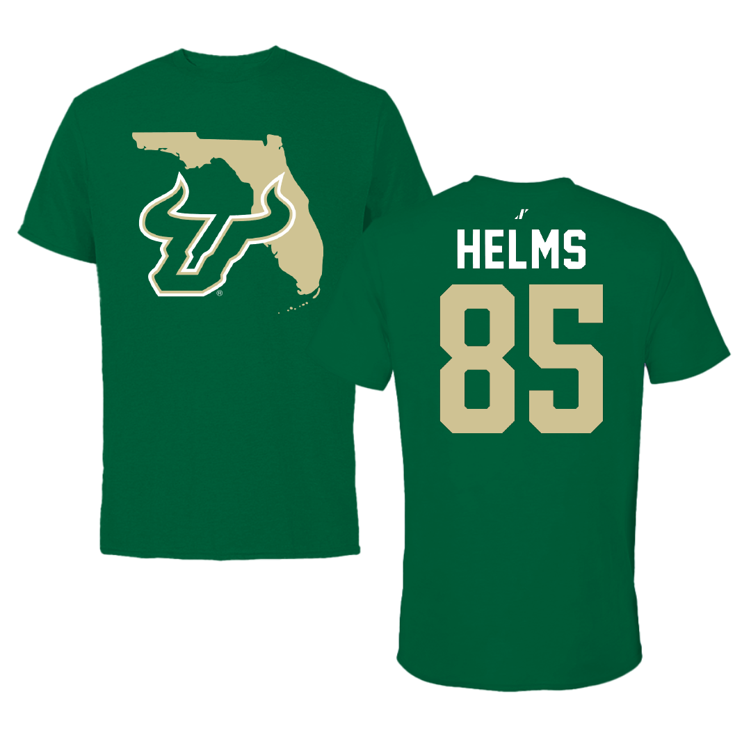 University of South Florida Football Green State Performance Tee - #85 Christian Helms
