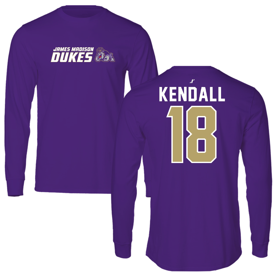 James Madison University Football Purple General Long Sleeve - #18 Blake Kendall
