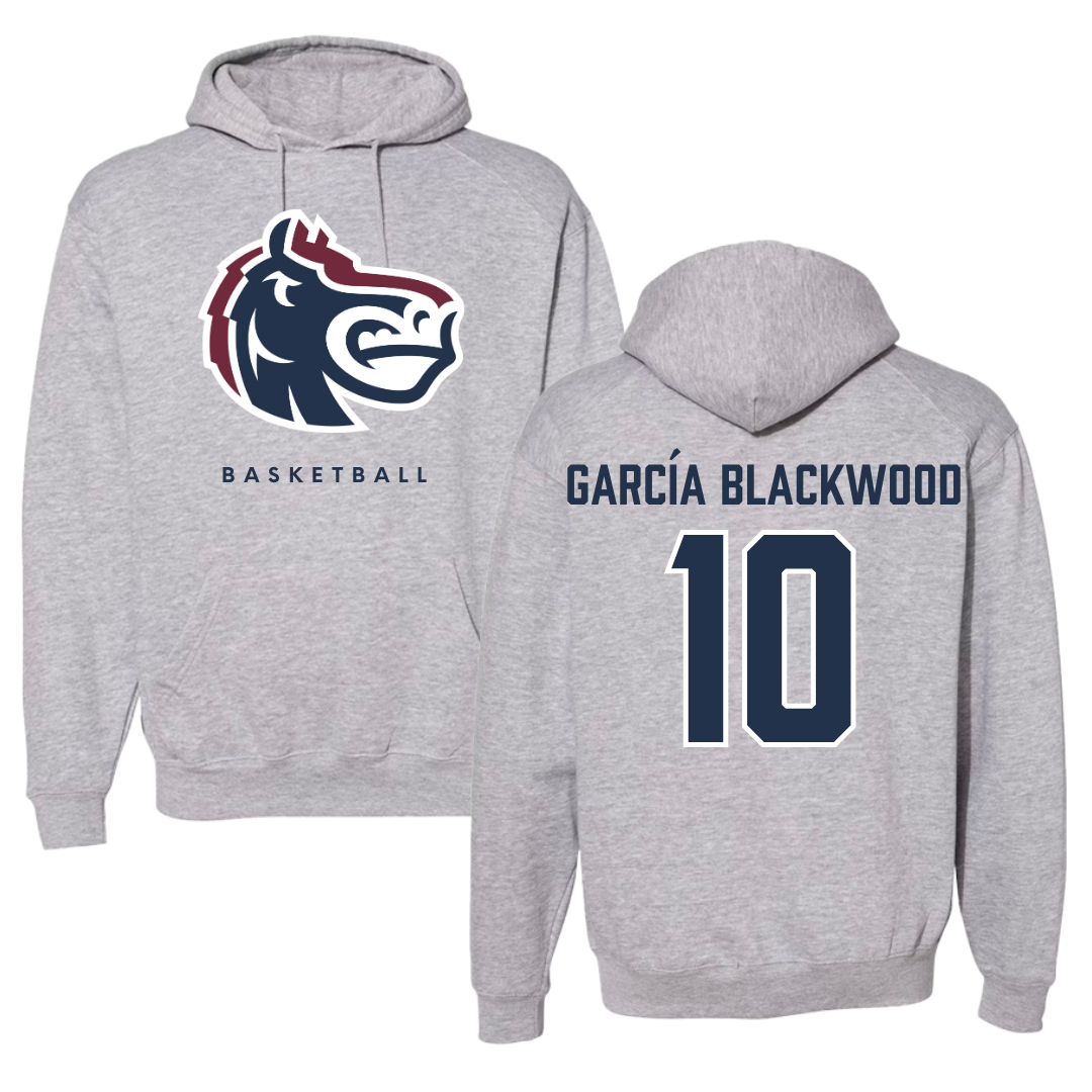 Fairleigh Dickinson University-Metropolitan Campus Basketball Gray Hoodie - #10 Dominique García Blackwood