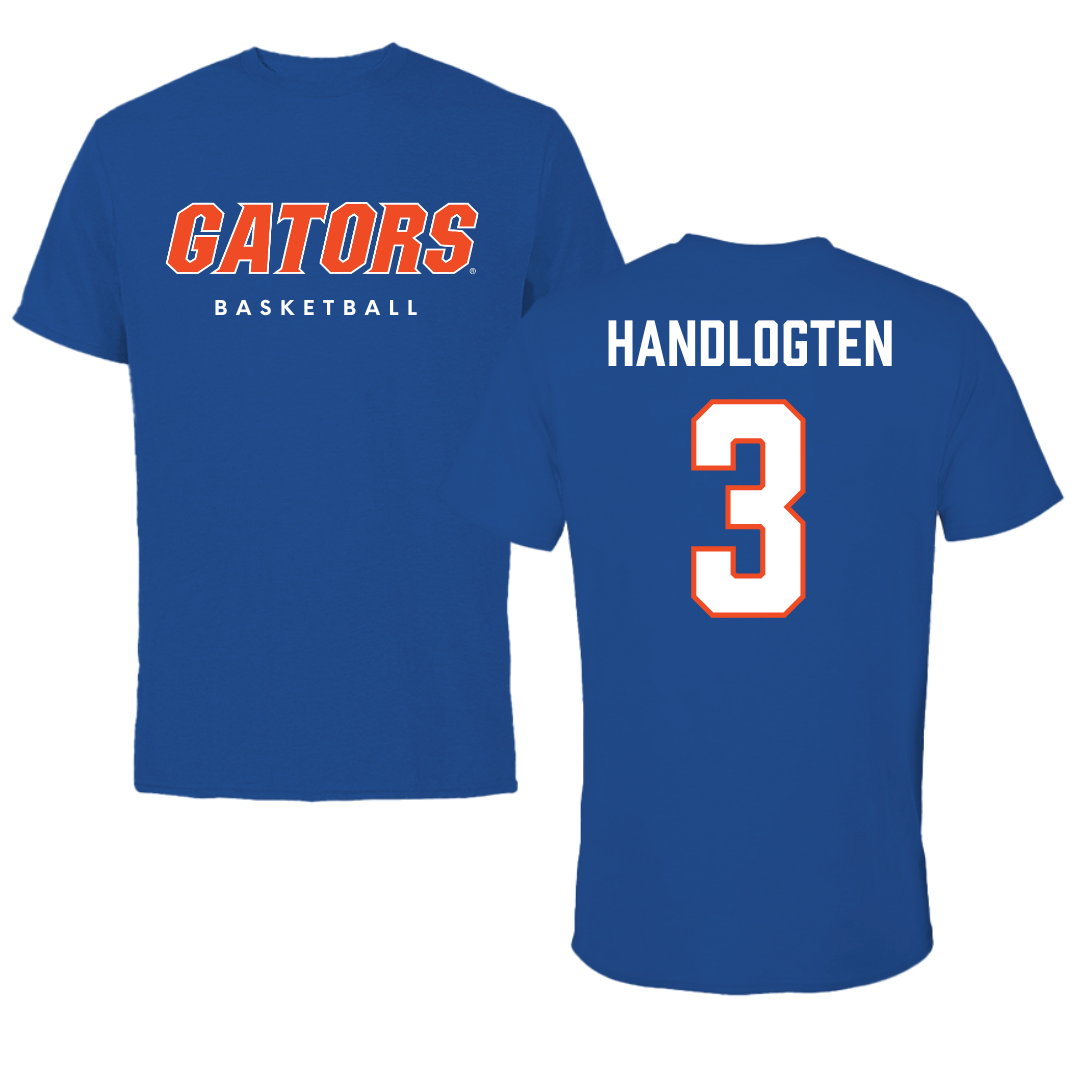 University of Florida Basketball True Royal Performance Tee - #3 Micah Handlogten