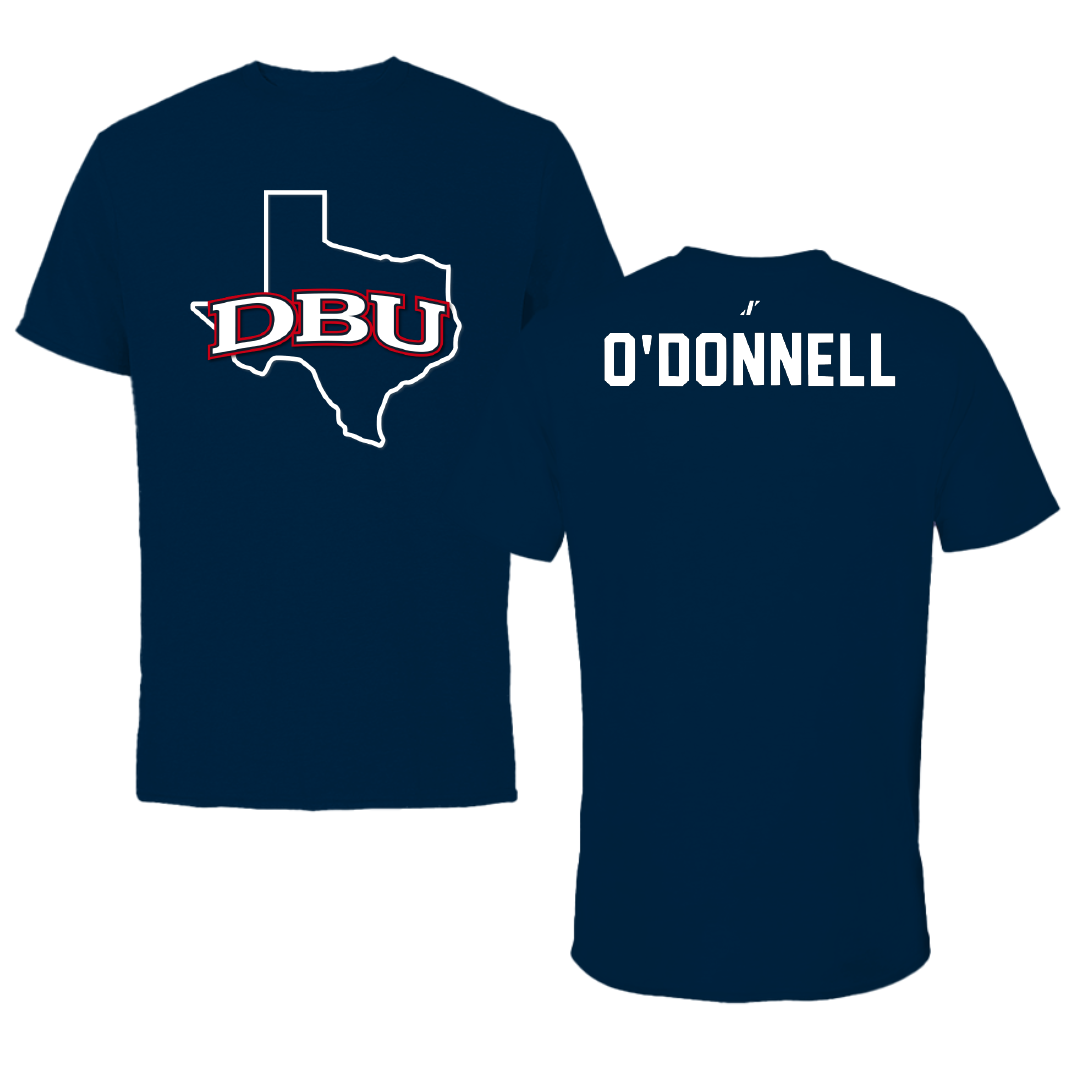 Dallas Baptist University TF and XC Navy State Tee - Emme O'Donnell