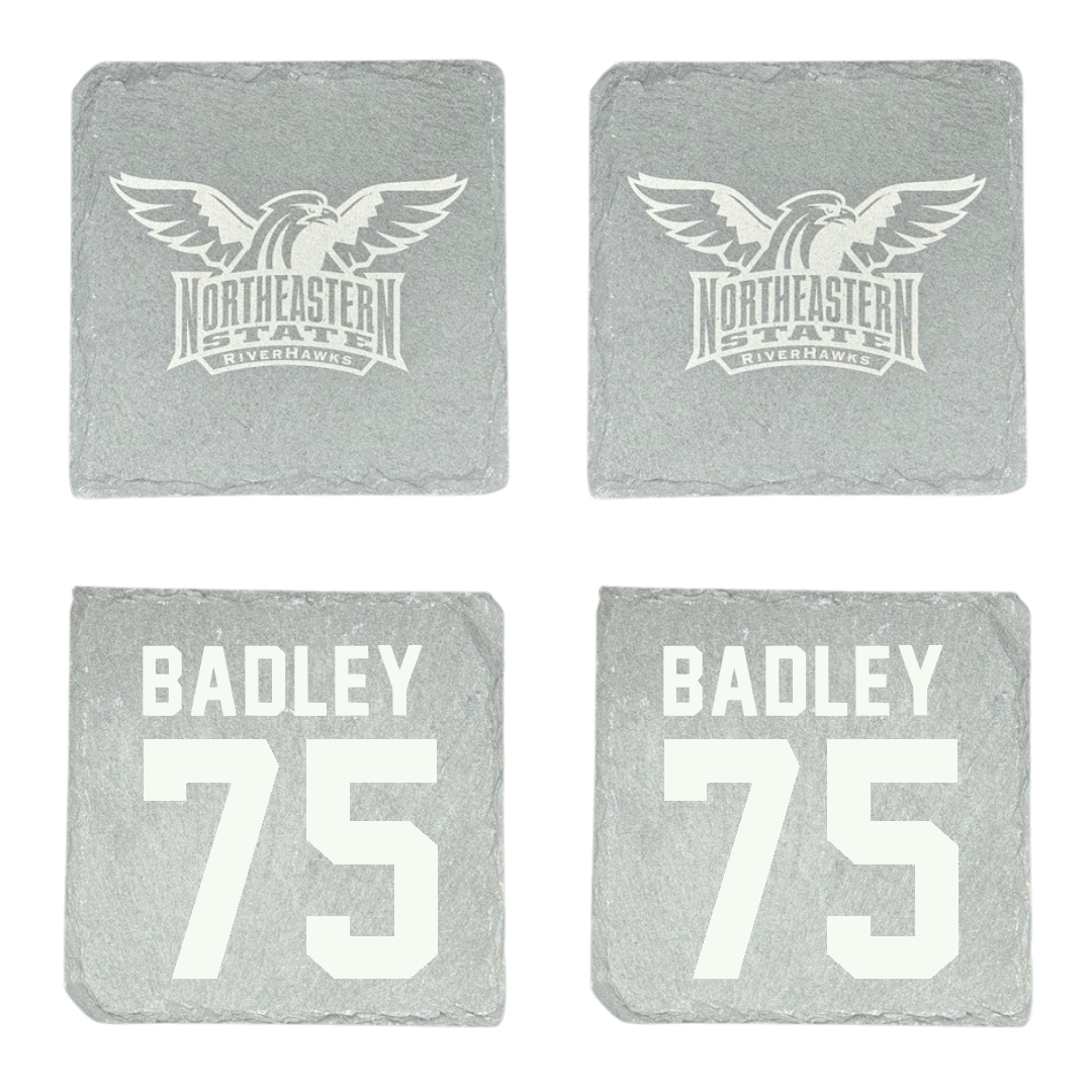 Northeastern State University Football Stone Coaster (4 Pack)  - #75 Cayson Badley