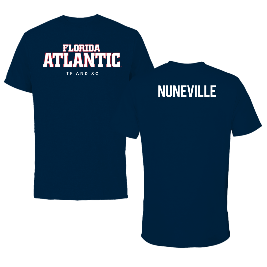 Florida Atlantic University TF and XC Navy Block Tee - William Nuneville