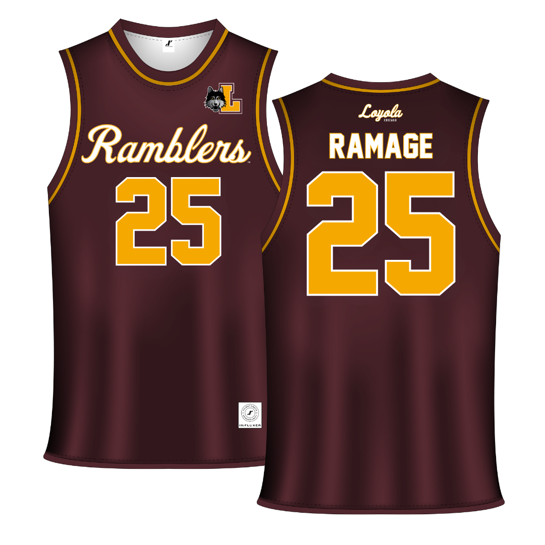 Loyola University-Chicago Maroon Basketball Jersey - #25 Mallory Ramage