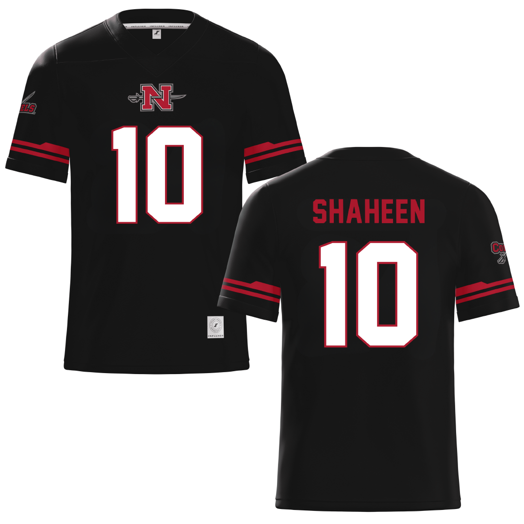 Nicholls State University Black Football Jersey - #10 Hayden Shaheen