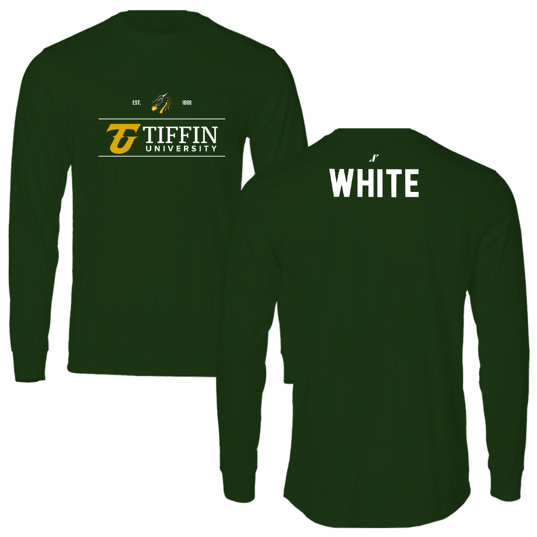 Tiffin University TF and XC Forest Green General Long Sleeve - Jaylen White