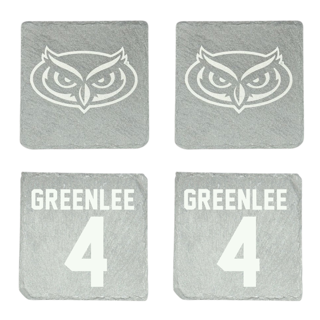 Florida Atlantic University Basketball Stone Coaster (4 Pack)  - #4 Bryan Greenlee