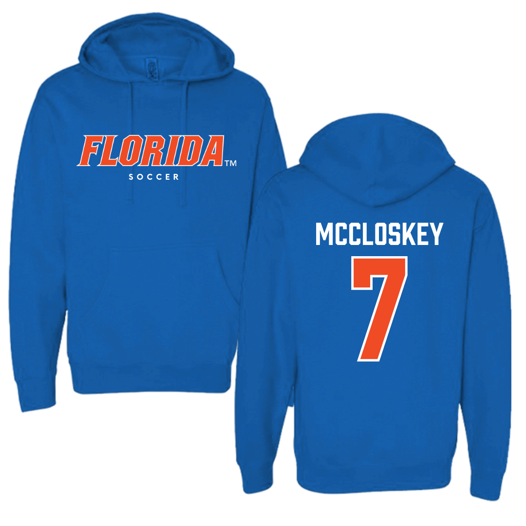 University of Florida Soccer Royal Blue Hoodie - #7 Lauren McCloskey