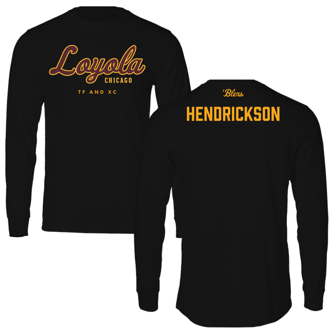 Loyola University-Chicago TF and XC Black Long Sleeve - Fran Hendrickson