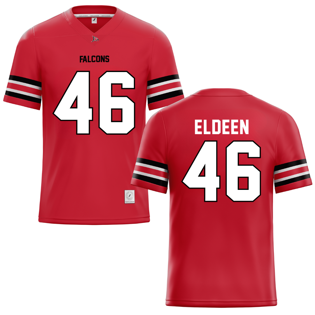 University of Wisconsin-River Falls Red Football Jersey - #46 Austin Eldeen