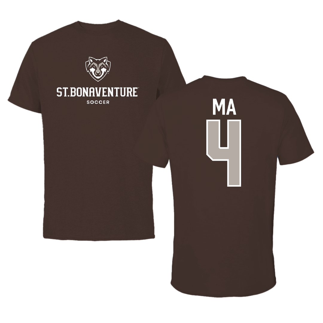 St. Bonaventure University Soccer Brown Bonnies Tee - #4 Lilly Ma