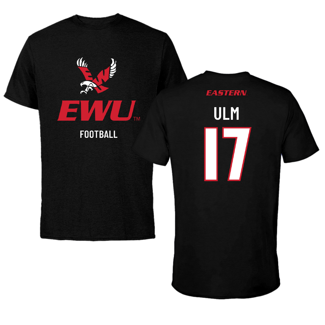 Eastern Washington University Football Black EWU Performance Tee - #17 Nolan Ulm