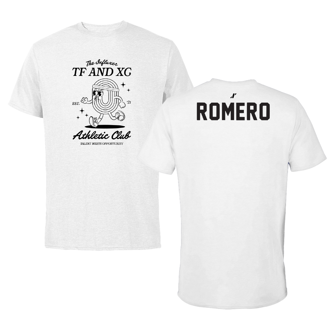 TF and XC White Influxer Athletic Club Tee - Zander Romero