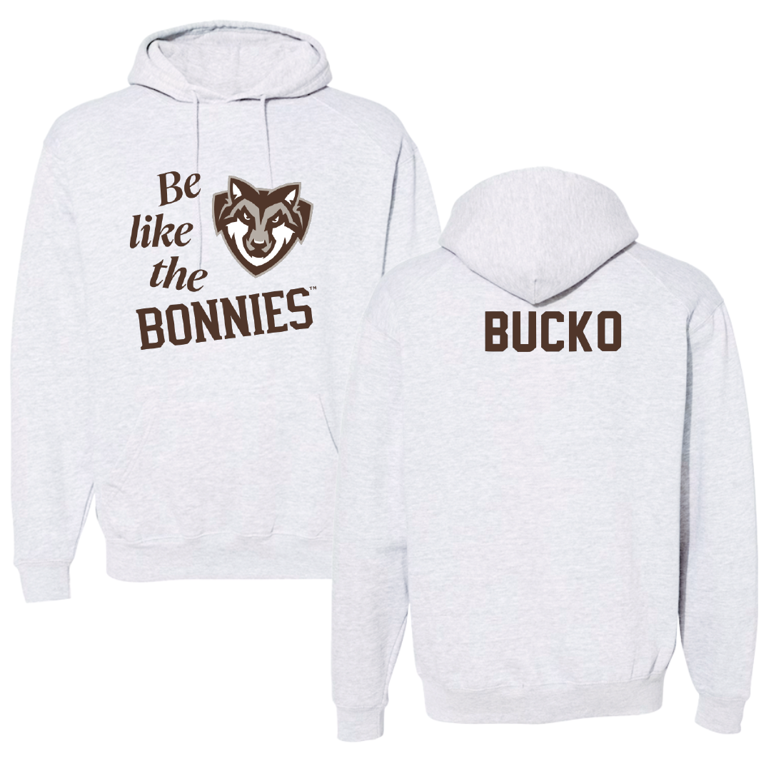 St. Bonaventure University Golf Light Gray Be Like Us Hoodie - Michael Bucko