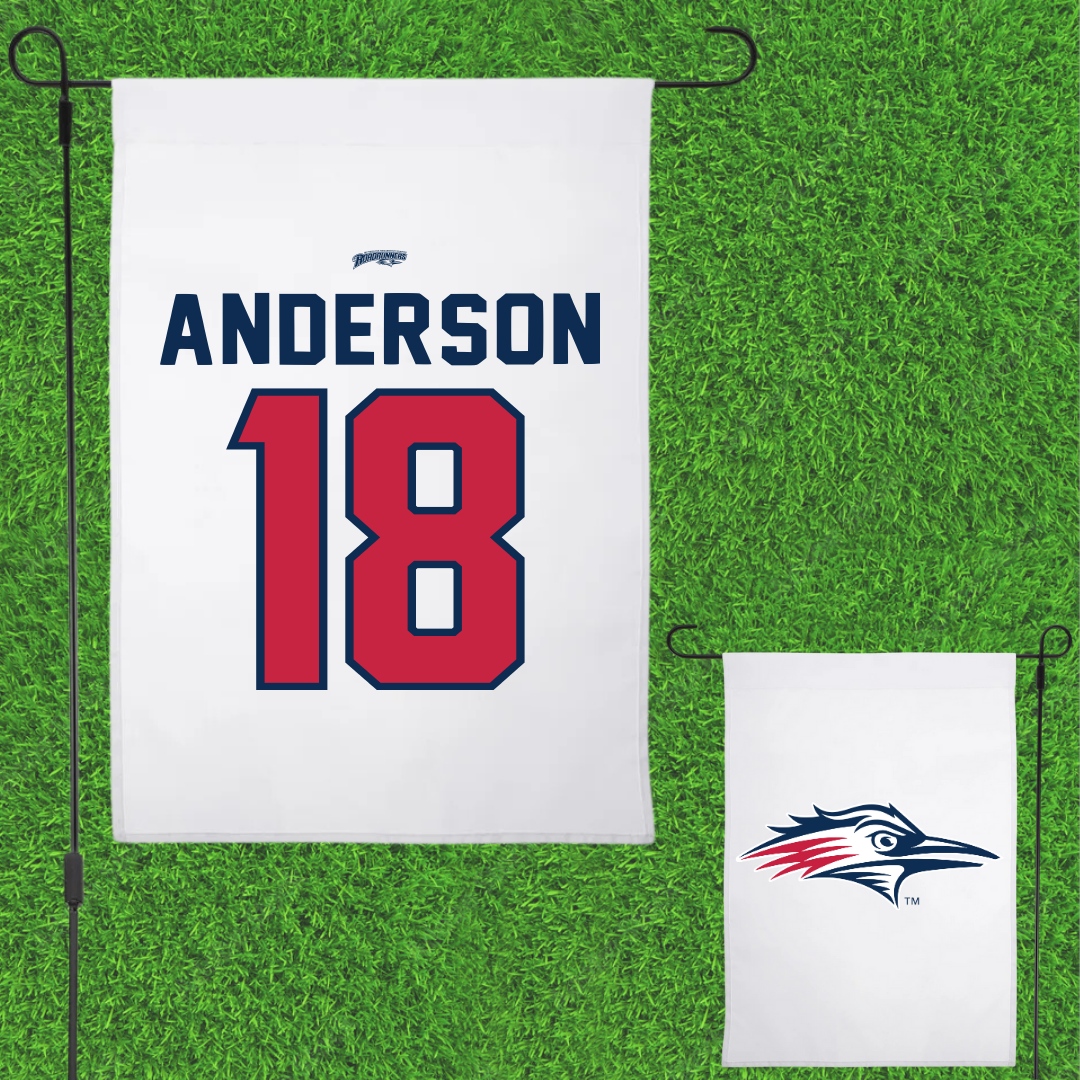 Metropolitan State University of Denver Volleyball White Garden Flag - #18 Riley Anderson