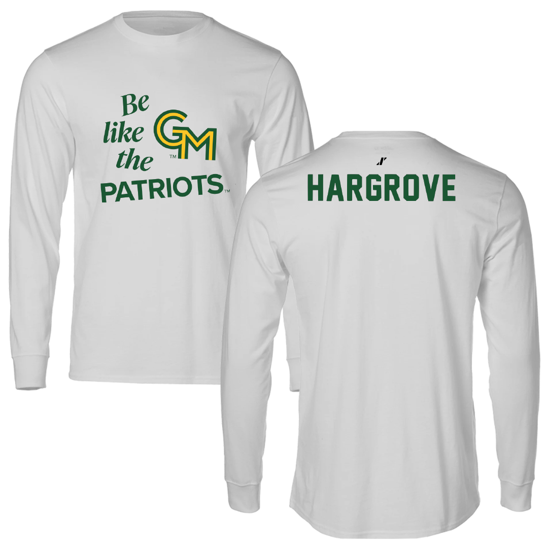 George Mason University Wrestling Light Gray Be Like Us Performance Long Sleeve - Dominic Hargrove