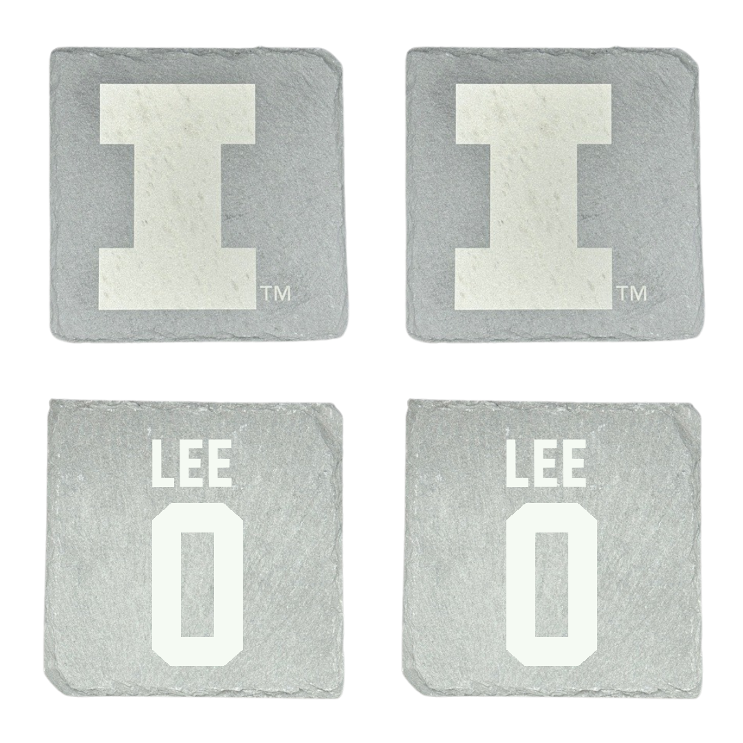 University of Illinois Soccer Stone Coaster (4 Pack)  - #0 Izzy Lee