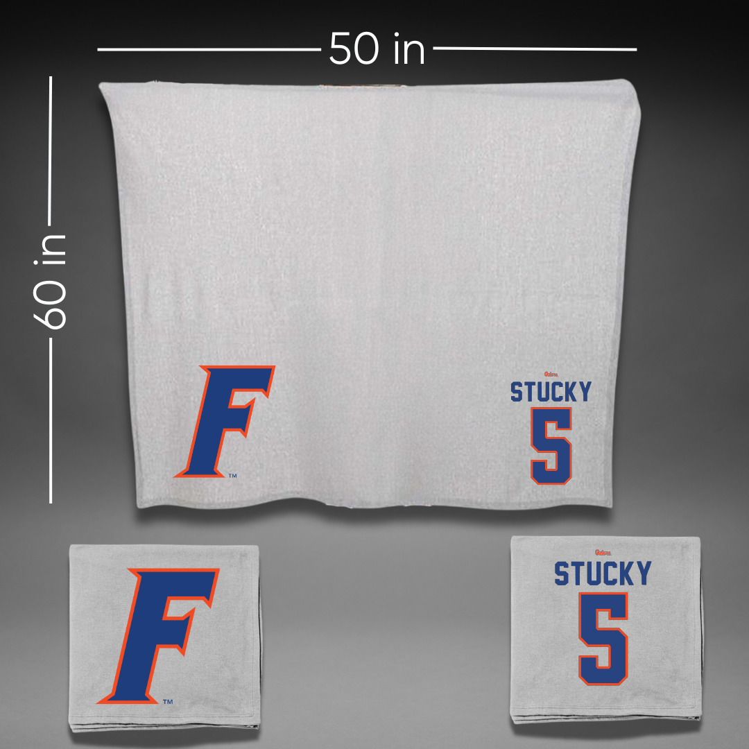 University of Florida Volleyball Gray Blanket - #5 Alexis Stucky