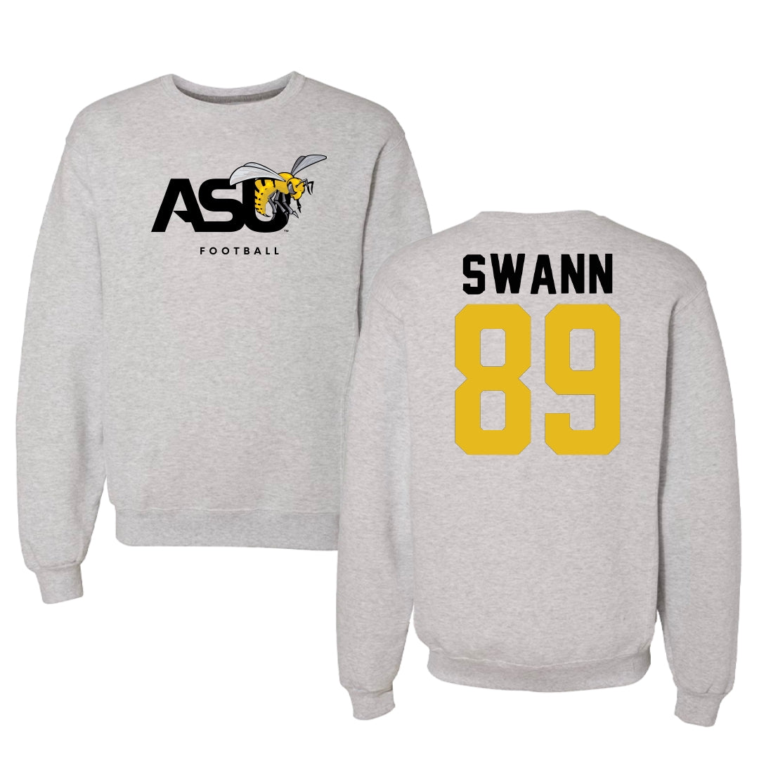 Alabama State University Football Light Gray Crewneck - #89 Tyler Swann