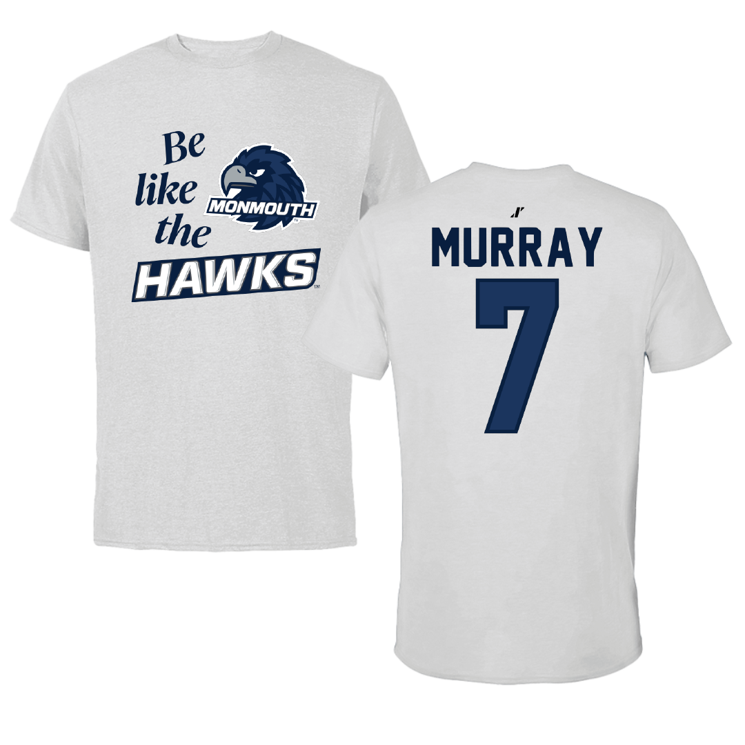 Monmouth University Basketball Light Gray Be Like Us Tee - #7 Isabella Murray