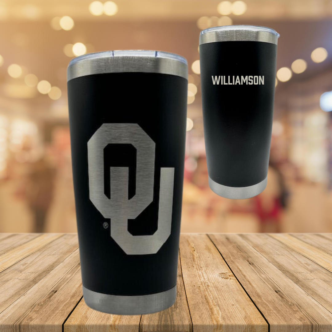 University of Oklahoma TF and XC Black Stainless Steel Tumbler - Grace Williamson