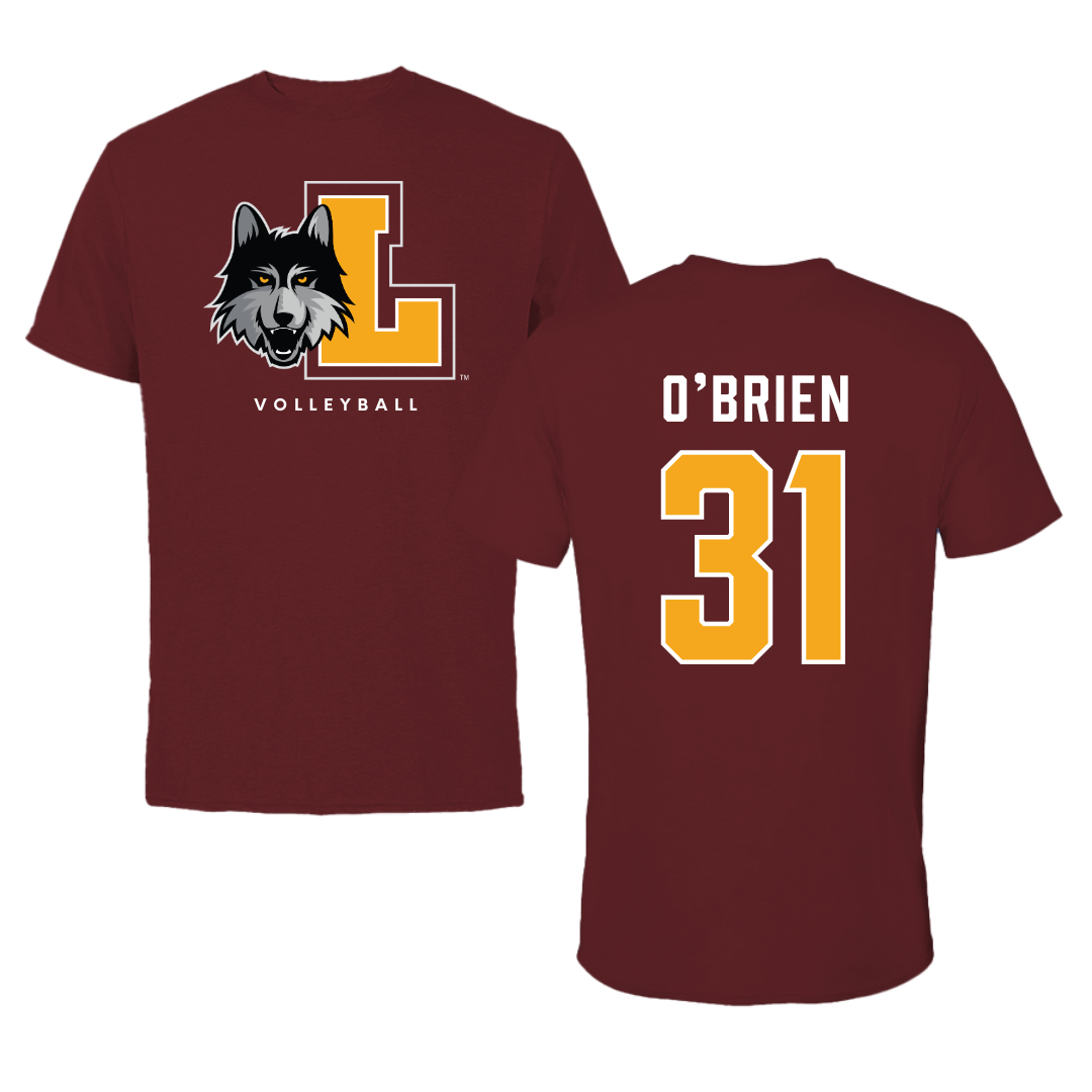 Loyola University-Chicago Volleyball Maroon Mascot Tee - #31 Gavin O’Brien